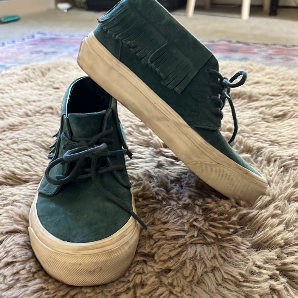 Vans moccasin style mids size 7